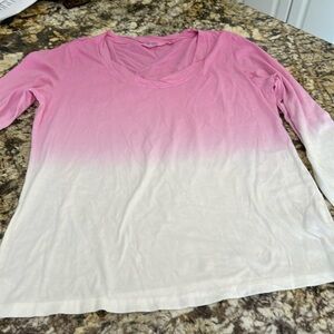 Candace Cameron Bure Pink ombré Long sleeve shirt.